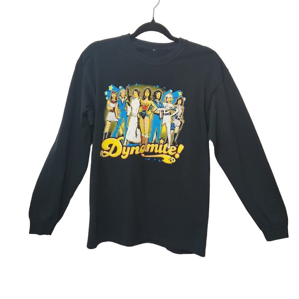 Super Women of 70s Dynomite! By Captain Rib Man Long Sleeve Tee Shirt Womens S/M